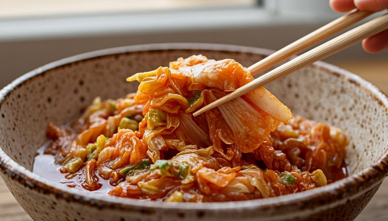 김치 손질 과정