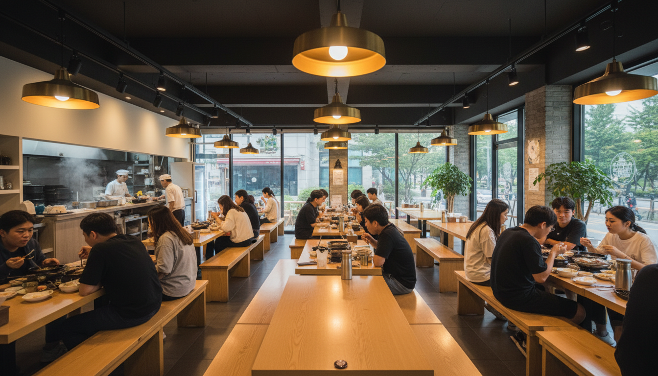 순대국 전문점 매장