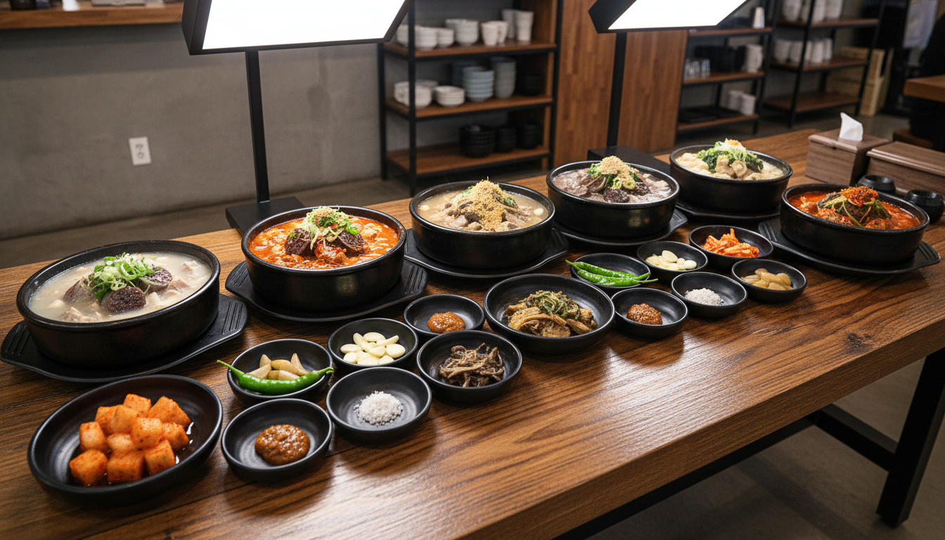 다양한 순대국 메뉴