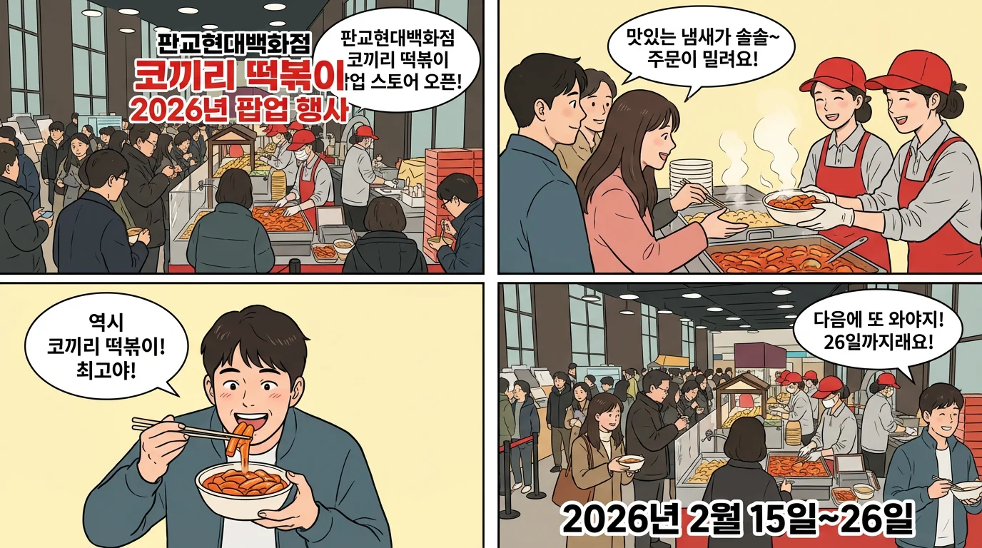 인기 메뉴를 기다리는 줄 서는 모습까지!